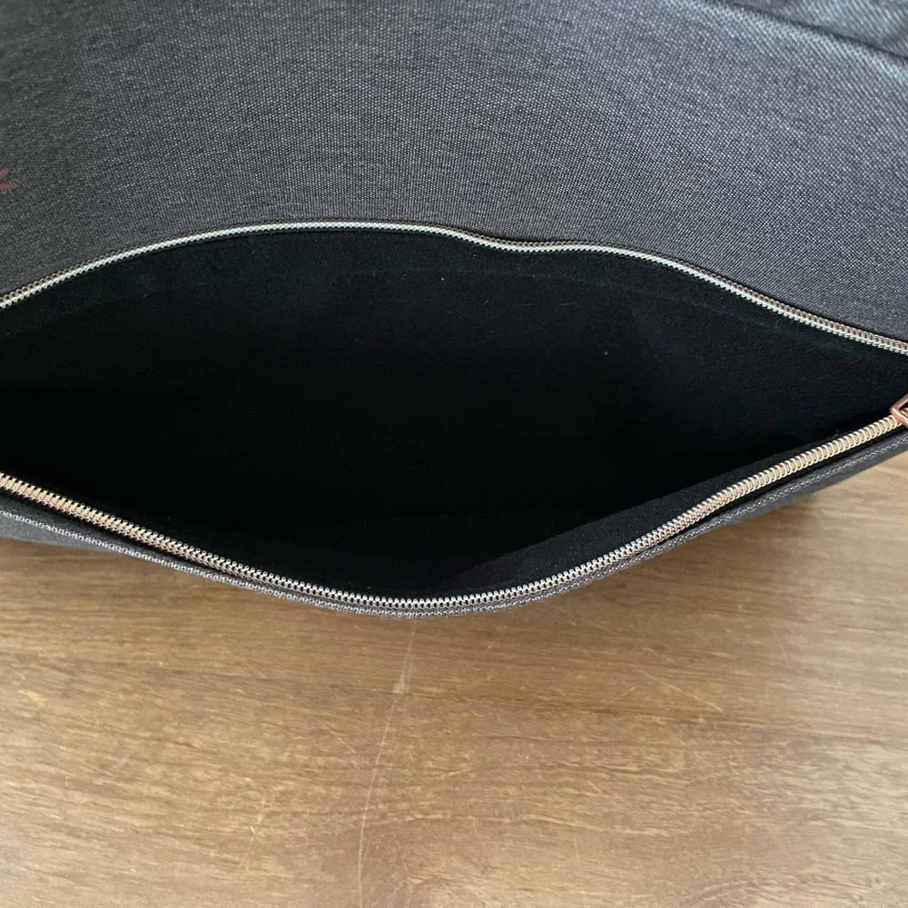 Speck Gray Laptop Bag Unisex Rose gold zipper hardware